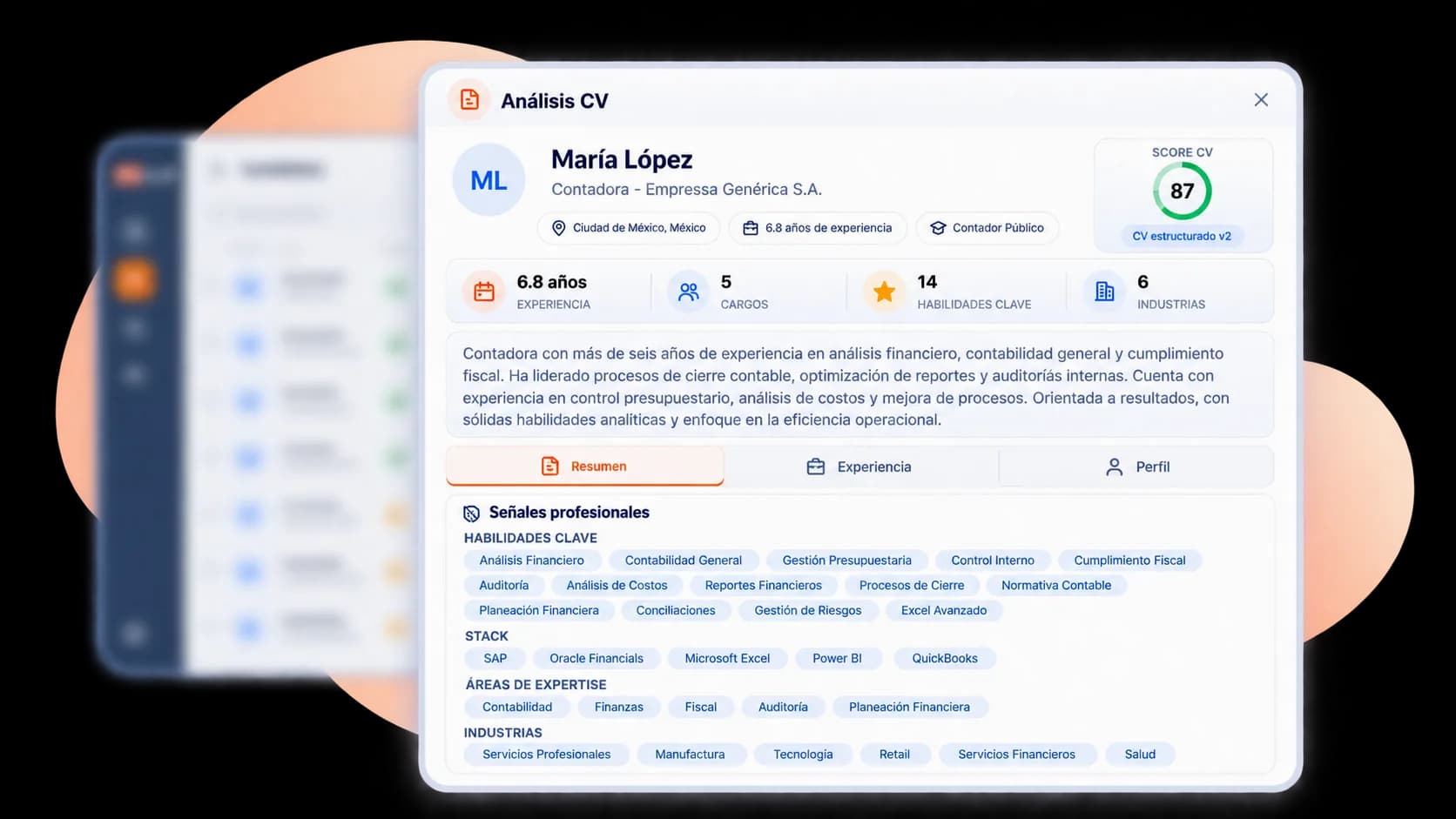 Análisis automático de CV